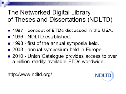 networked digital library of theses and dissertations