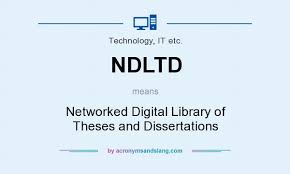 ndltd the networked digital library of theses and dissertations