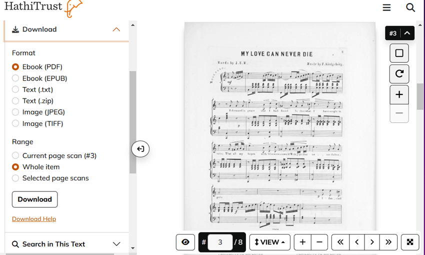 hathitrust digital library download books