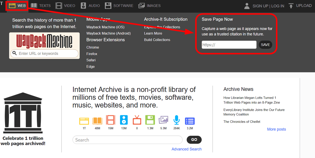 internet archiving solution
